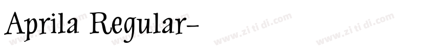 Aprila Regular字体转换